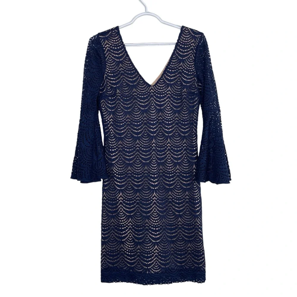 Lilly Pulitzer Nicoline Dress in Navy Blue Size Small - Picture 12 of 13